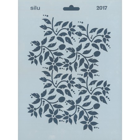 PLANTILLA FLORES Y HOJAS 25 x 18 CM SILU 2017