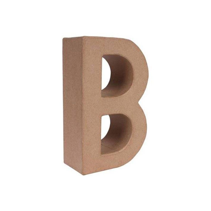 LETRA PAPEL MACHE 17,5X5,5CM. "B"