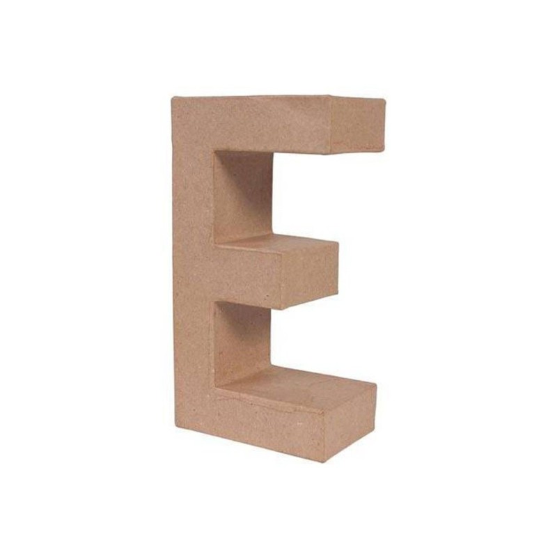 LETRA PAPEL MACHE 17,5X5,5CM. "E"