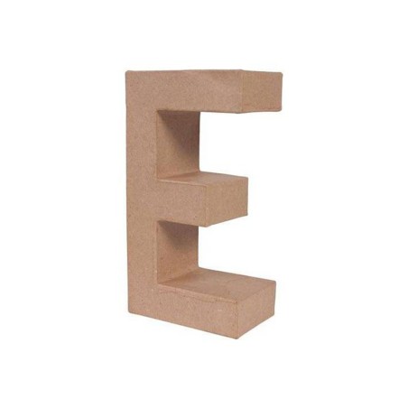 LETRA PAPEL MACHE 17,5X5,5CM. "E"
