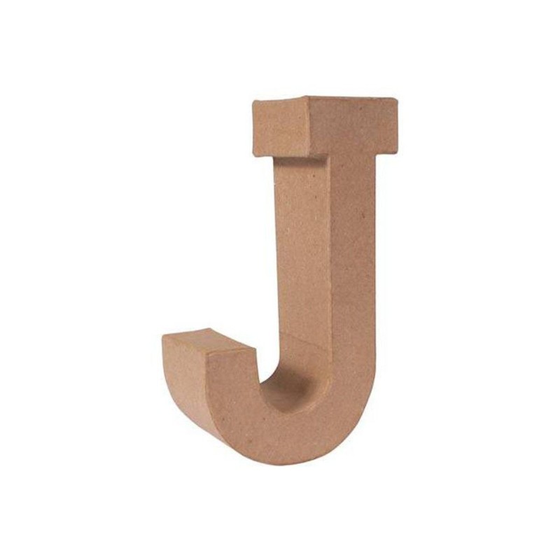 LETRA PAPEL MACHE 17,5X5,5CM. "J"