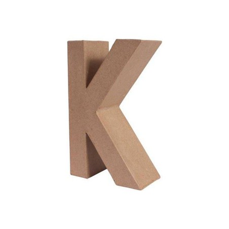 LETRA PAPEL MACHE 17,5X5,5CM. "K"