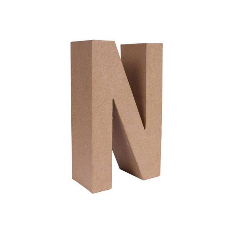 LETRA PAPEL MACHE 17,5X5,5CM. "N"