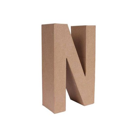 LETRA PAPEL MACHE 17,5X5,5CM. "N"
