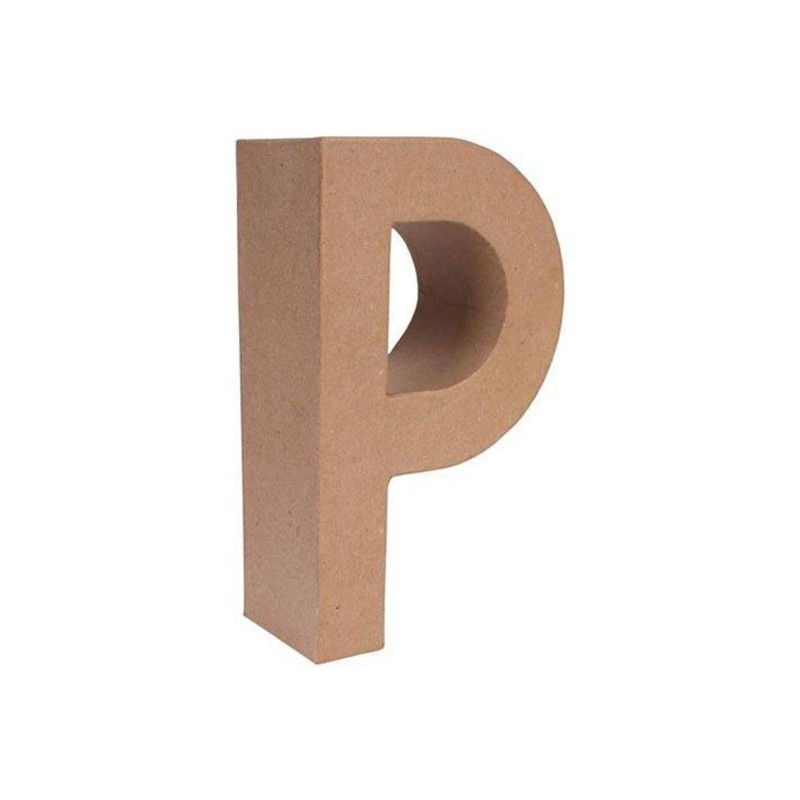 LETRA PAPEL MACHE 17,5X5,5CM. "P"