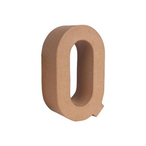 LETRA PAPEL MACHE 17,5X5,5CM. "Q"