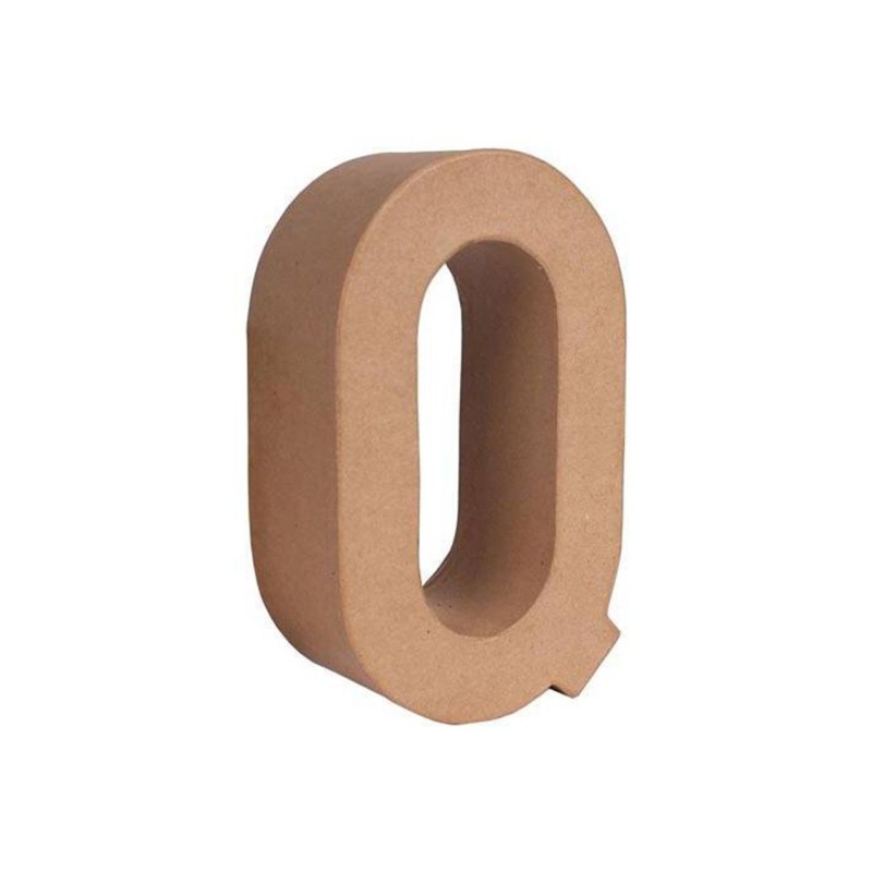LETRA PAPEL MACHE 17,5X5,5CM. "Q"