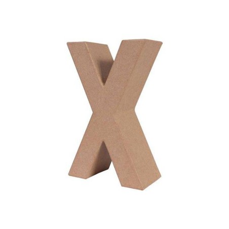 LETRA PAPEL MACHE 17,5X5,5CM. "X"