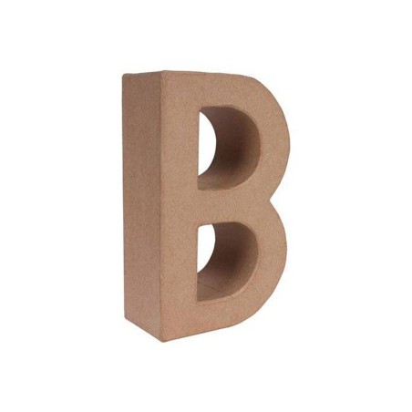LETRA PAPEL MACHE 25X6CM. "B"