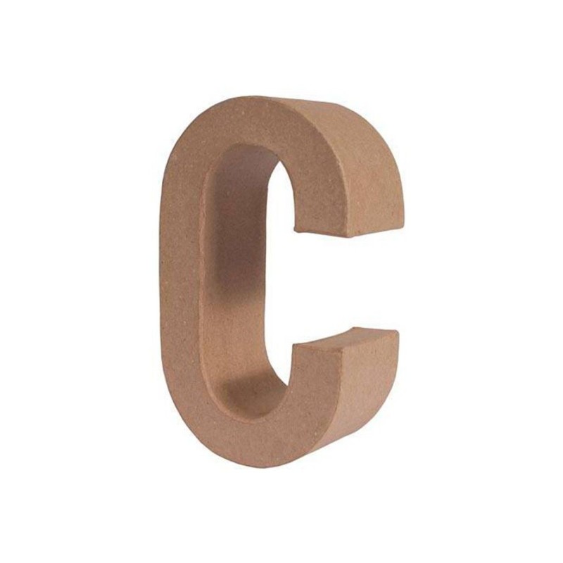 LETRA PAPEL MACHE 25X6CM. "C"