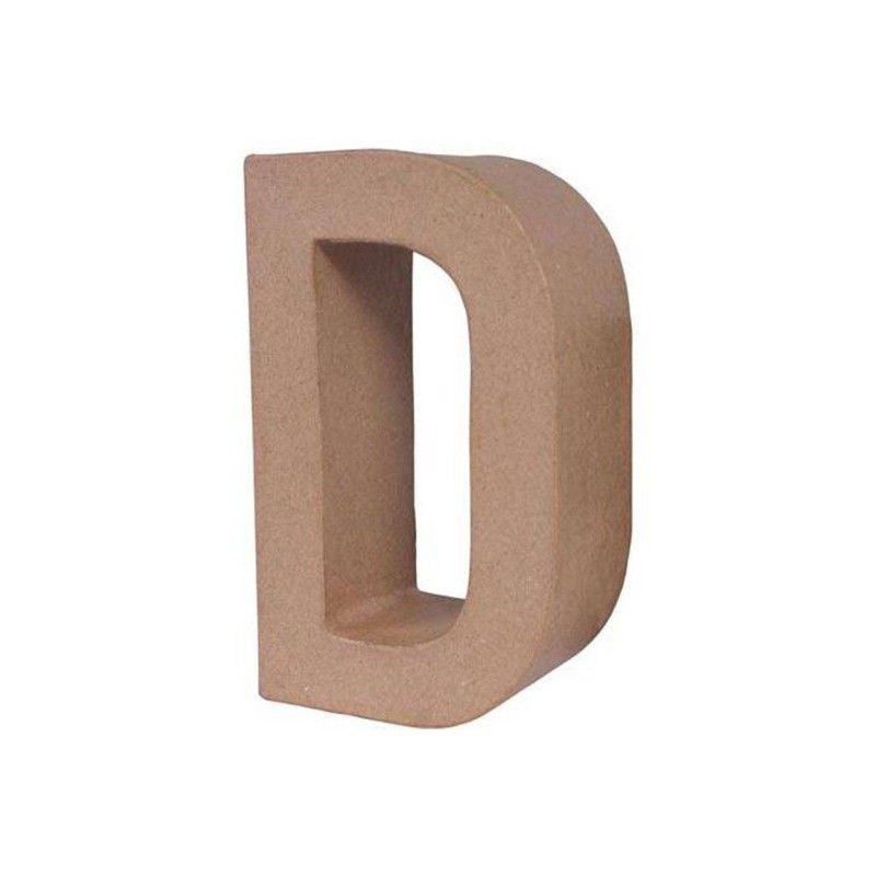 LETRA PAPEL MACHE 25X6CM. "D"