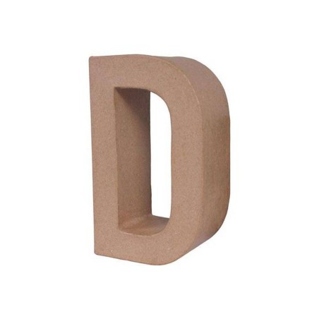 LETRA PAPEL MACHE 25X6CM. "D"
