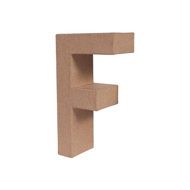 LETRA PAPEL MACHE 25X6CM. "F"