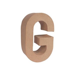 LETRA PAPEL MACHE 25X6CM. "G"