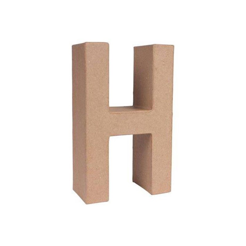 LETRA PAPEL MACHE 25X6CM. "H"