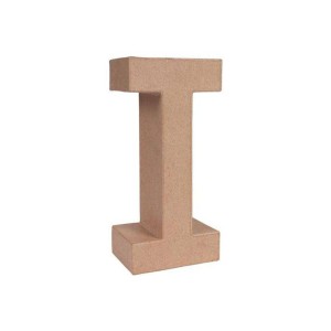 LETRA PAPEL MACHE 25X6CM. "I"