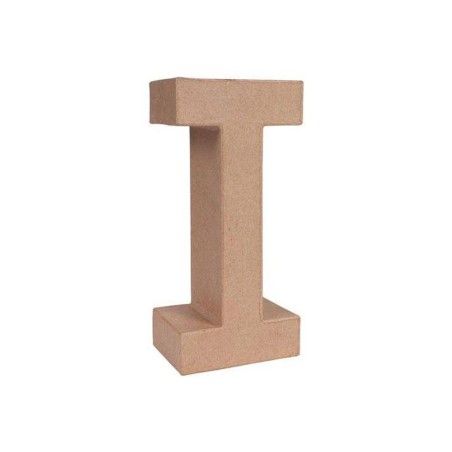 LETRA PAPEL MACHE 25X6CM. "I"