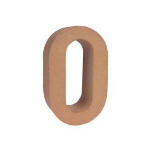 LETRA PAPEL MACHE 25X6CM. "O"