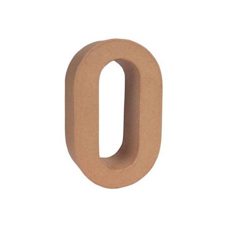LETRA PAPEL MACHE 25X6CM. "O"