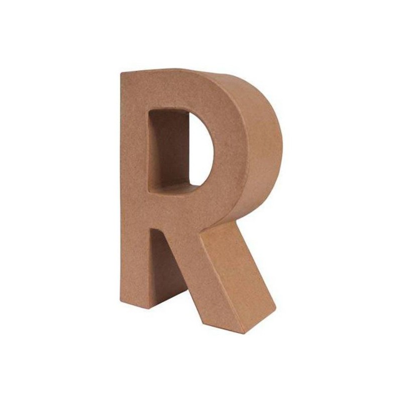 LETRA PAPEL MACHE 25X6CM. "R"
