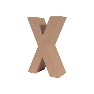 LETRA PAPEL MACHE 25X6CM. "X"