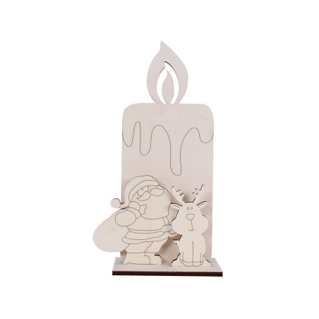 VELON DE 40 CM. CON PAPA NOEL Y RENO