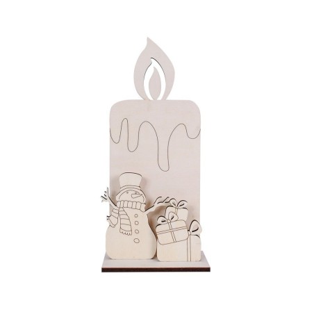 VELON DE 40 CM. CON MUÑECO DE NIEVE