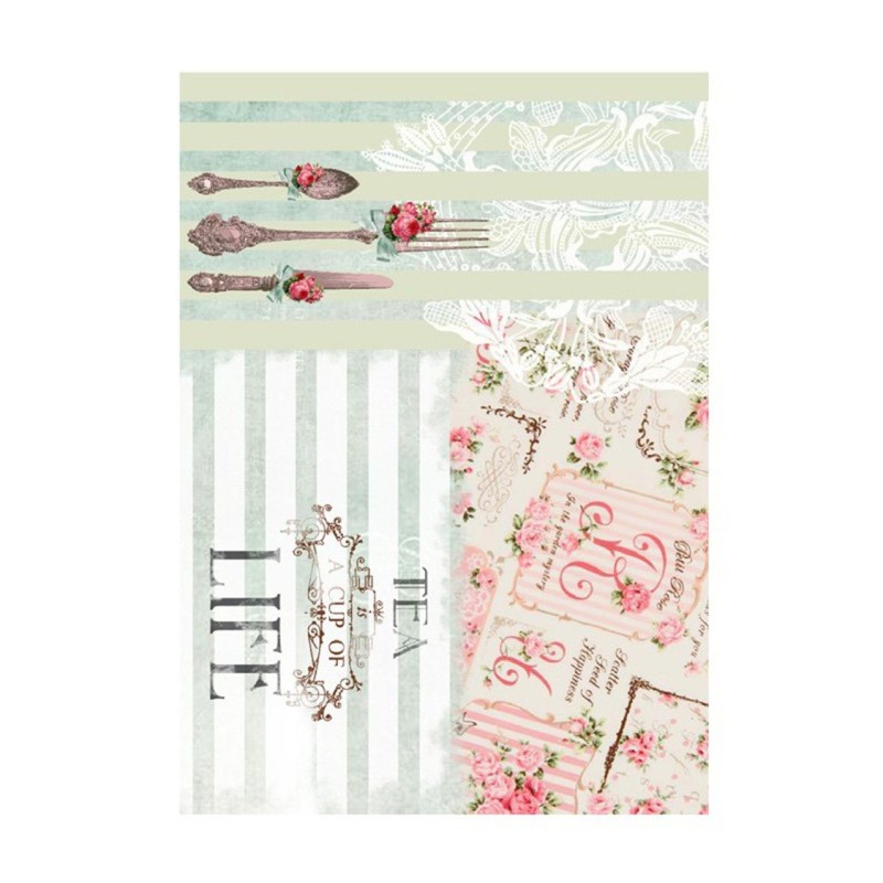 PAPEL DE ARROZ CUBIERTOS DE PLATA 30x41 CM