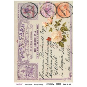 PAPEL DE ARROZ POSTCARD VIOLETA 30x41 CM