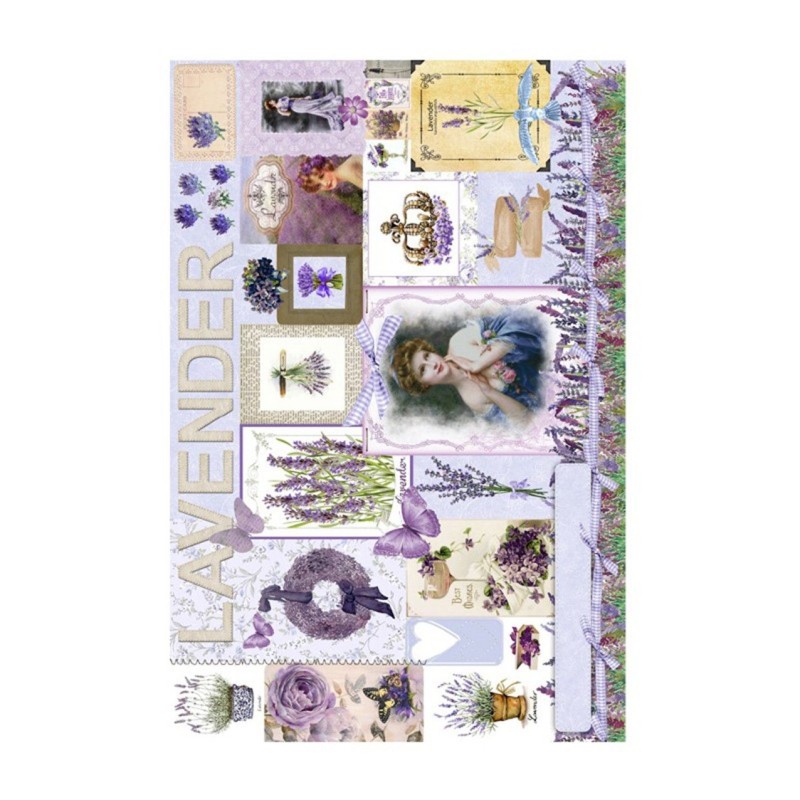 PAPEL DE ARROZ LAVANDER  30x41 CM
