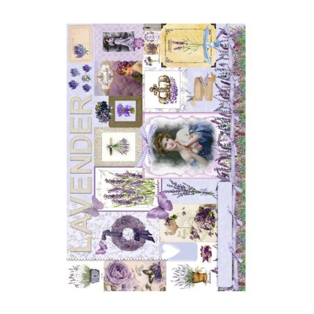 PAPEL DE ARROZ LAVANDER  30x41 CM