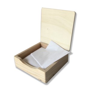 SERVILLETERO DE MADERA CON TAPA