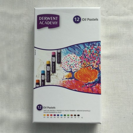 ESTUCHE 12 PASTELES AL ÓLEO DERWENT ACADEMY