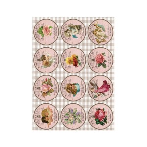 PAPEL DE ARROZ FLORES Y ÁNGELES 30x41 CM