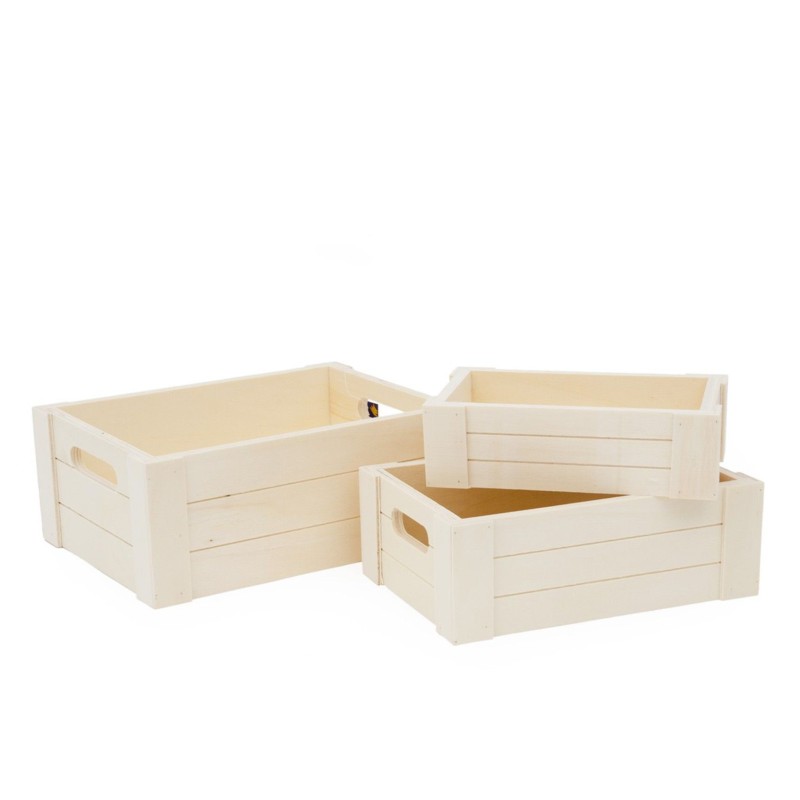 JUEGO DE 3 CESTAS 23X17X19 CM