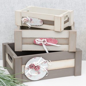 JUEGO DE 3 CESTAS 23X17X19 CM