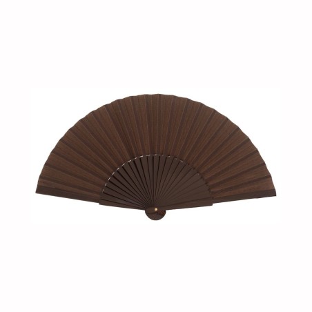ABANICO ALGODON MUCHA TELA MARRÓN