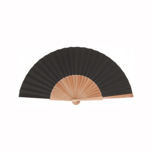 ABANICO MADERA PERAL NEGRO