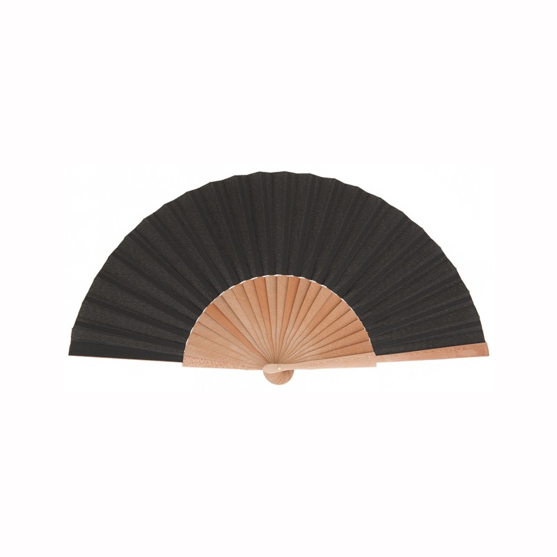ABANICO MADERA PERAL NEGRO