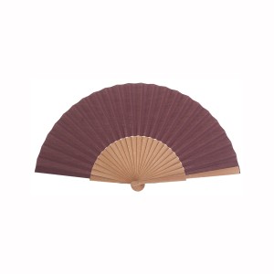 ABANICO MADERA PERAL GRANATE