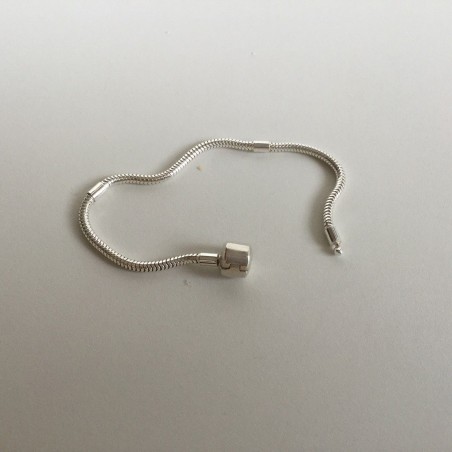 PULSERA DE PLATA TIPO PANDORA 20 CM