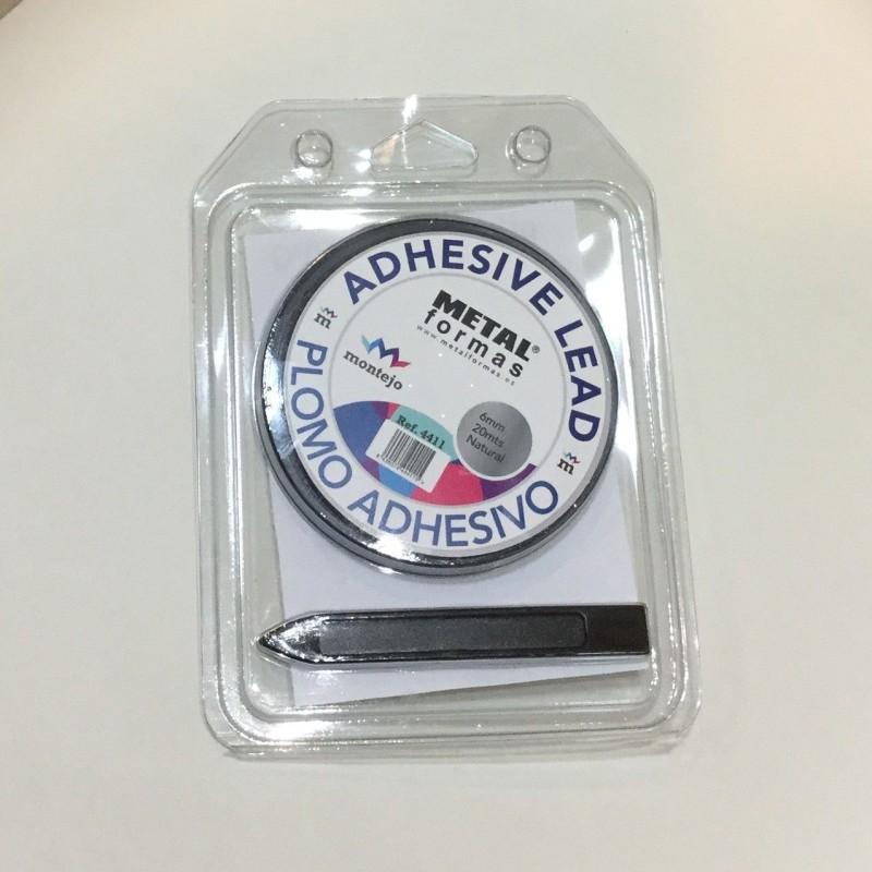 PLOMO ADHESIVO PLATA 20 METROS